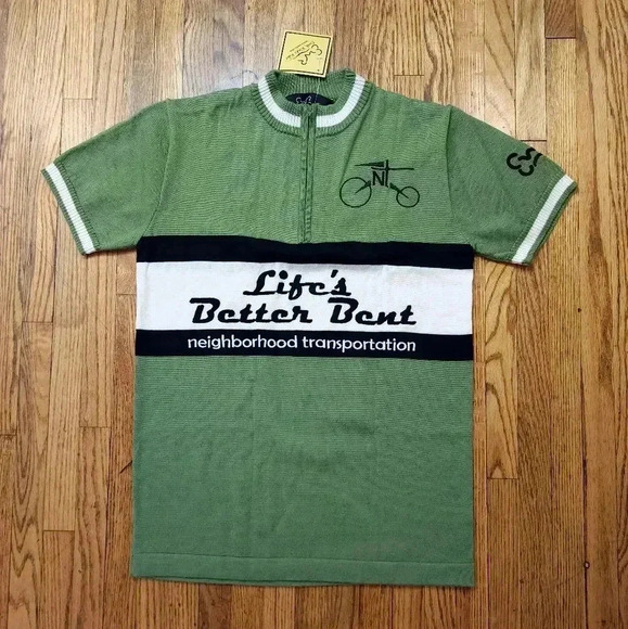Earth Wind And Rider Womens Merino Wool Cycling 1/4 Zip Sweater Size S NEW Green - Picture 1 of 7